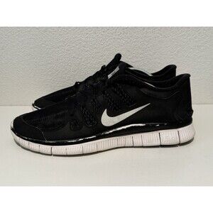 Nike Mens Free 5.0 Running Shoes Sz 12.5 Black H2O Repel Shield Leopard Print